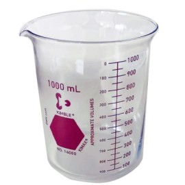 VASO DE PRECIPITADO 1000ML KIMAX DECORADO ROJO