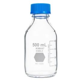 FRASCO P/LABORATORIO GL45 T/AZUL.ANILLO POLIP.500ML
