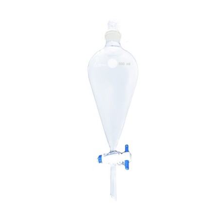 EMBUDO DE SEPARACION 500 ML T/VIDRIO LL/TEFLON