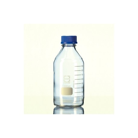FRASCO PARA LABORATORIO 250ML T/AZUL ANILLO PP GL45