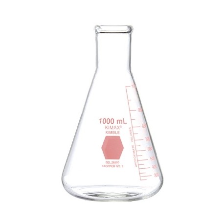 MATRAZ ERLENMEYER 1000ML KIMAX DEC.ROJO