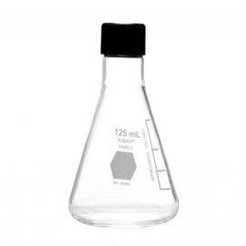 MATRAZ ERLENMEYER 125ML CON TAPA ROSCA FENOLICA