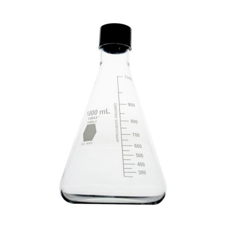 MATRAZ ERLENMEYER 1LT CON TAPON DE ROSCA