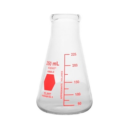MATRAZ ERLENMEYER 250ML KIMAX DEC.ROJO