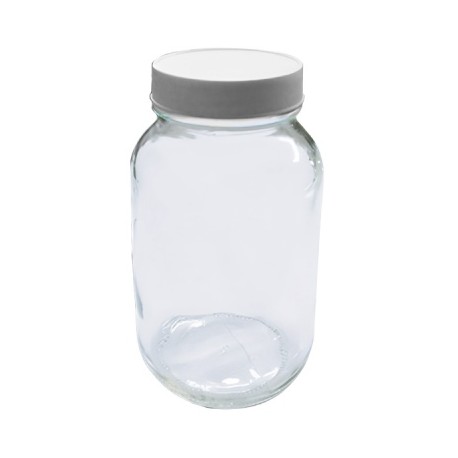 FRASCO TARRO BLANCO 500ML TAPA PLASTICO